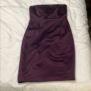 Vintage Vera Wang - Womens - Purple Strapless Dress